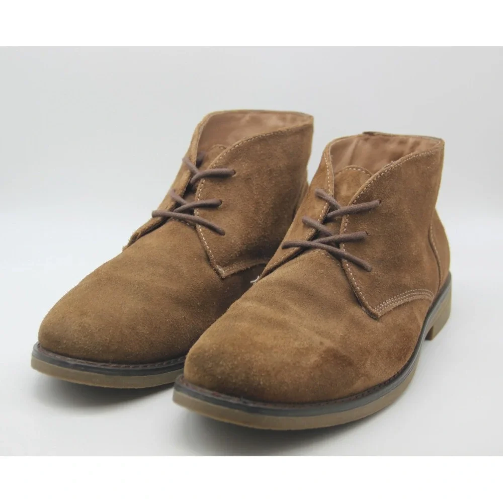 Nunn Bush Men's Shoe Size 9.5M Brown Leather Suede Chukka Boots 84708-228 Preppy